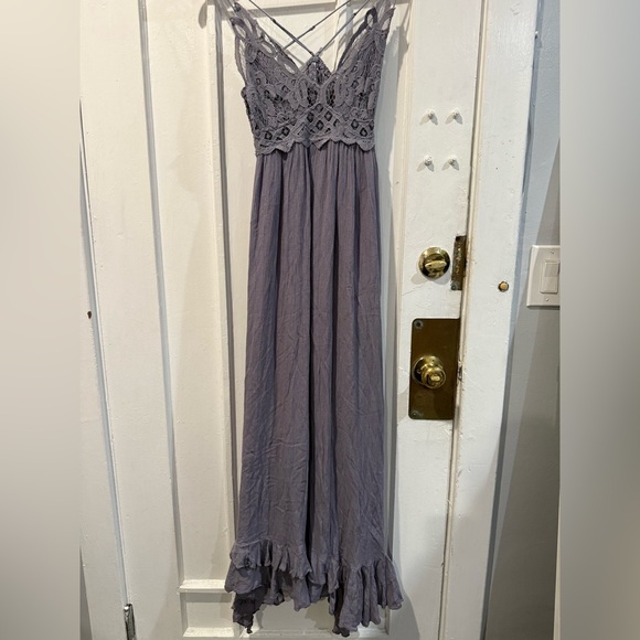 Free People Lilac Lace-Top Maxi Dress - Picture 6 of 9